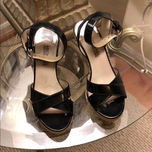 Michael kors women wedge sandals black size 6.5